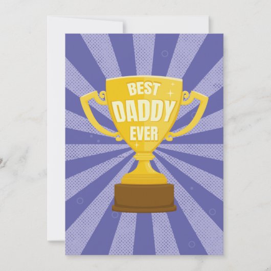 Beste papa ooit Retro Trophy Cup Vaderdag Feestdagenkaart (Voorkant)