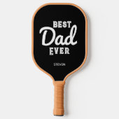 Beste papa ooit Retro Typografie gepersonaliseerd Pickleball Paddle (Achterkant)