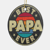 Beste papa ooit retro  vader vaders dag keramisch ornament (Links)