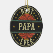 Beste papa ooit retro vader vaders dag keramisch ornament (Rechts)