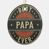 Beste papa ooit retro vader vaders dag keramisch ornament (Links)