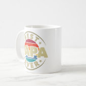 Beste papa ooit retro vader vaders dag koffiemok (Voorkant links)