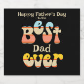 Beste papa ooit Retro Vaderdag Bier Etiket (Enkel label)