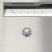 Beste papa ooit Retro Vaderdag Cool Trophy Cup Magneet (Insitu (Vaatwasser))