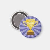 Beste papa ooit Retro Vaderdag Cool Trophy Cup Magneet (Voorkant / Achterkant)