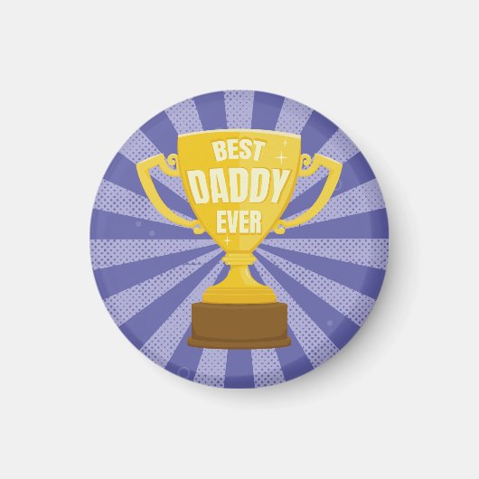 Beste papa ooit Retro Vaderdag Cool Trophy Cup Magneet (Voorkant)