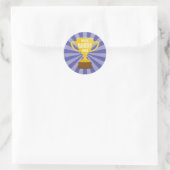 Beste papa ooit Retro Vaderdag Cool Trophy Cup Ronde Sticker (Tas)