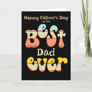Beste papa ooit Retro Vaderdag Feestdagen Kaart