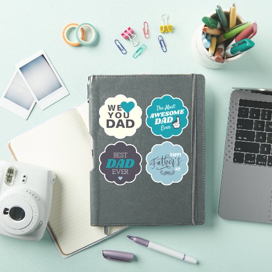 Beste papa ooit | Retro vadersdagstickers Sticker (iPad Cover)