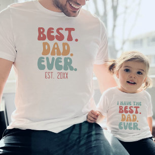 Beste Papa Ooit Retro Vintage Lettertype Vaderdag T-shirt