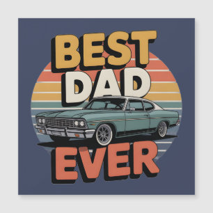 Beste Papa Ooit Retro Vintage Turkoois Muscle Car