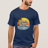 Beste Papa Ooit Retro Zonsondergang Design T-shirt (Voorkant)