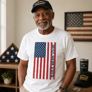 Beste Papa Ooit Rode Amerikaanse Vlag Vaderdag T-shirt