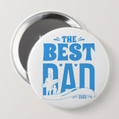 Beste papa ooit ronde button 4,0 cm (Voorkant /achterkant)