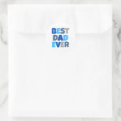 Beste papa ooit ronde sticker (Tas)