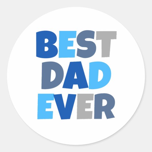 Beste papa ooit ronde sticker (Voorkant)