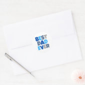 Beste papa ooit ronde sticker (Envelop)