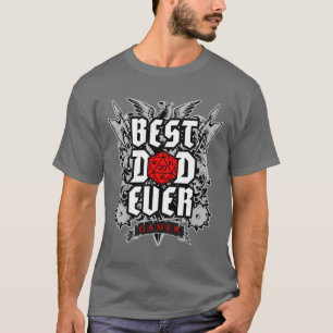 Beste papa ooit RPG Fantasy tafelblad Role Play Ga T-shirt