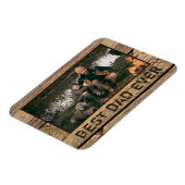 BESTE PAPA OOIT Rustiek Hout Foto Magneet (Linkerzijde)