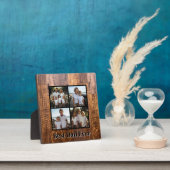 Beste papa ooit rustieke donkere houtnerf papa fotoplaat (Insitu)