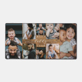 Beste papa ooit rustieke houtnerf fotocollage bureaumat (Voorkant)