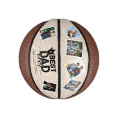 Beste papa ooit rustieke vaders dag foto collage basketbal (Verticaal)