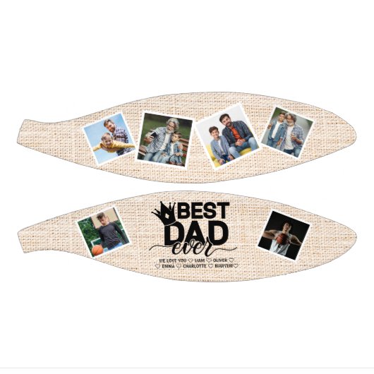 Beste papa ooit rustieke vaders dag foto collage basketbal (Panelen)