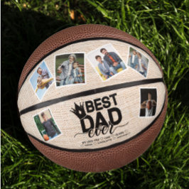 Beste papa ooit rustieke vaders dag foto collage basketbal