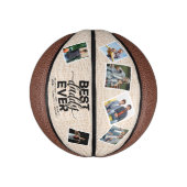 Beste papa ooit rustieke vaders dag fotocollage basketbal (Verticaal)