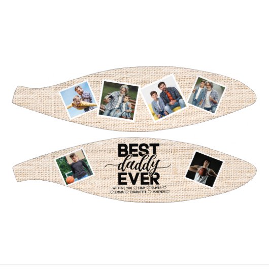 Beste papa ooit rustieke vaders dag fotocollage basketbal (Panelen)