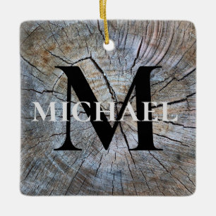 Beste papa ooit rustieke verontruste boom schors p keramisch ornament