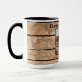 Beste papa ooit rustieke verontruste schuur hout p mok (Links)