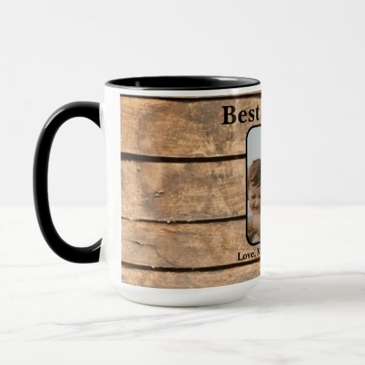 Beste papa ooit rustieke verontruste schuur hout p mok (Links)