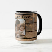 Beste papa ooit rustieke verontruste schuur hout p mok (Voorkant rechts)