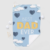 Beste papa ooit schattig Vaderdag label Golfhanddoek (Insitu)