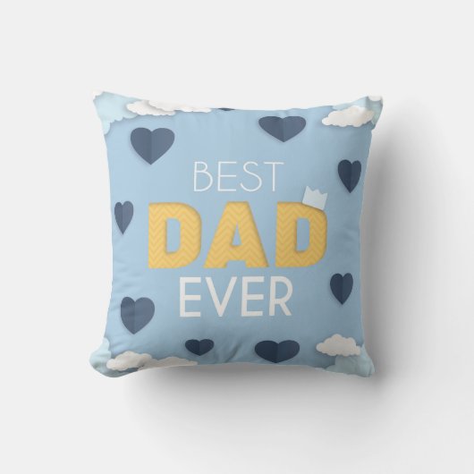 Beste papa ooit schattig Vaderdag Poster Kussen (Voorkant)