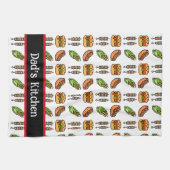 Beste papa ooit Schattige barbecuefoods Theedoek (Horizontaal)