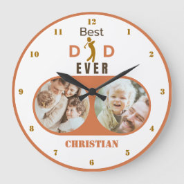Beste papa ooit Schattige Modern Family Photo Vade Grote Klok