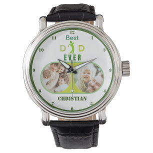 Beste papa ooit Schattige Modern Family Photo Vade Horloge
