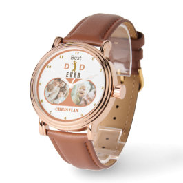 Beste papa ooit Schattige Modern Family Photo Vade Horloge