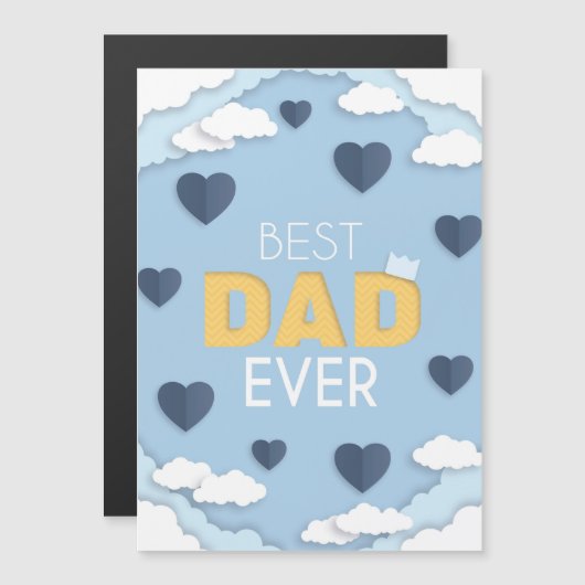 Beste papa ooit Schattige Vaderdag kaart (Voorkant / Achterkant)