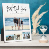 Beste papa ooit script 4x fotocollage fotoplaat (Zijkant)