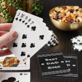 Beste papa ooit script Modern Cool Black Grey Pokerkaarten (Insitu)
