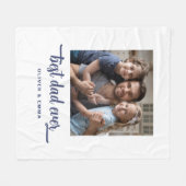 Beste papa ooit script moderne foto fleece deken (Voorkant (Horizontaal))