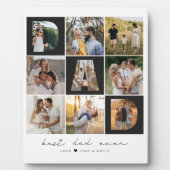 Beste papa ooit Script Papa Fotorooster 9 Foto's G Fotoplaat (Voorkant)