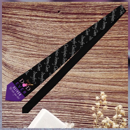 Beste papa ooit Script Schattige Cool Modern Fathe Stropdas