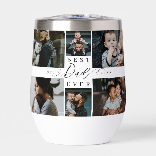 Beste papa ooit script Vaderdag fotocollage (Voorkant)