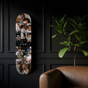 Beste papa ooit script Vaderdag fotocollage Persoonlijk Skateboard