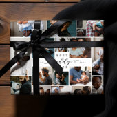 Beste papa ooit script vaders dag fotocollage inpakpapier vel