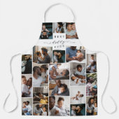 Beste papa ooit script vaders dag fotocollage schort (Voorkant)